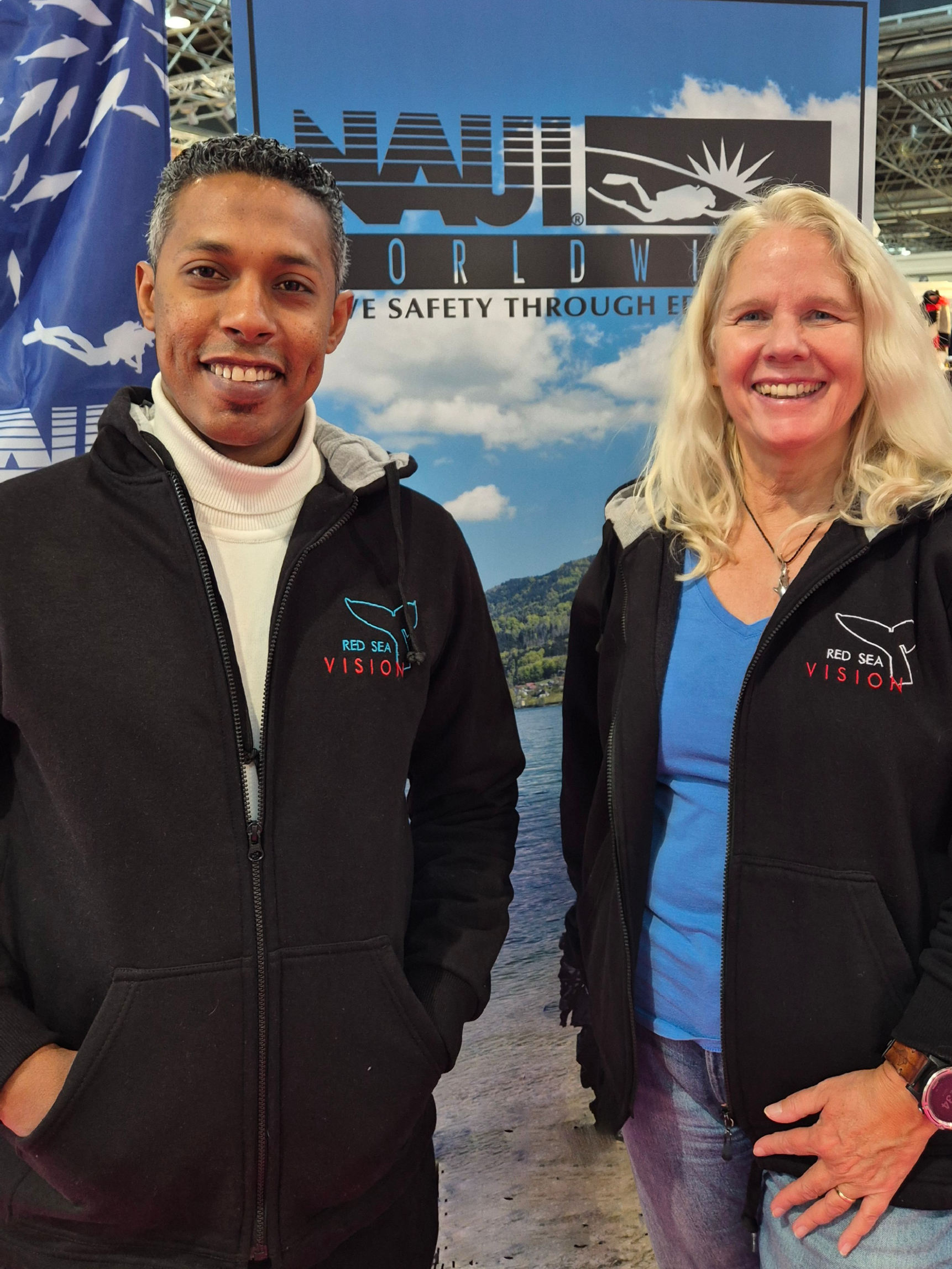 Claudia Filby und Mohamed Arafa Team der RedSea VISION auf der Boot Messe